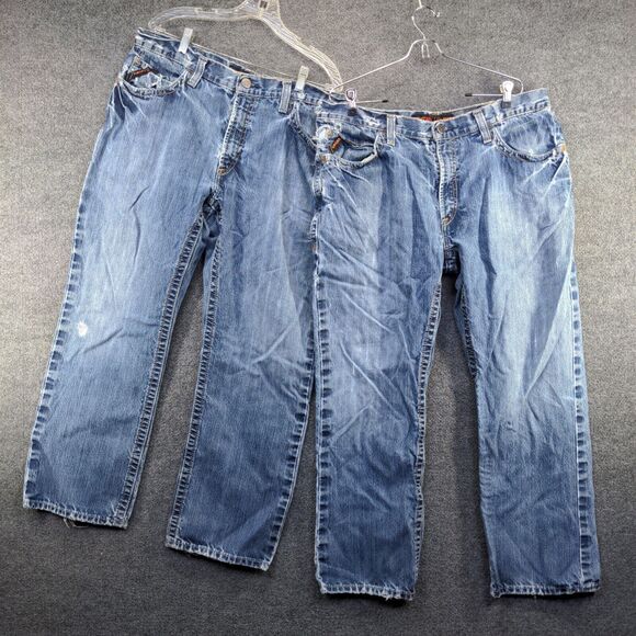 Ariat FR Men's M4 Low Rise Boot Jeans Blue Size 36x30 Set of 2 100% Cotton - Picture 16 of 16